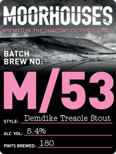 M/53 Pump Clip - Demdike Treacle Stout 5.4%