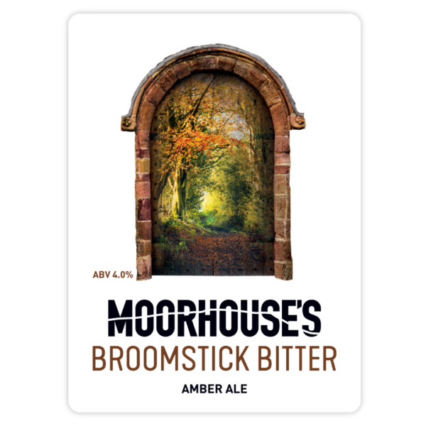 Moorhouse's Broomstick Bitter Amber Ale 4.0% Pump Clip