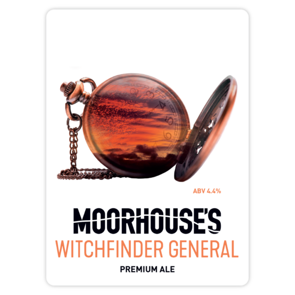 Moorhouse's Witchfinder General Premium Ale 4.4% Pump Clip