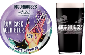Rum Cask Aged Beer - Pump Clip with Pint Glass
