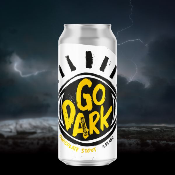 Moorhouse's Out of the Shadows Go Dark Chocolate Stout 4.9% 440ml Can.