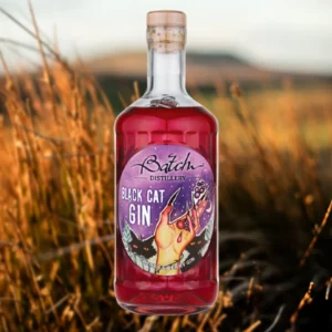 Moorhouses and BATCH Distillery collaboration - Black Cat Gin, a cherry and berry gin.