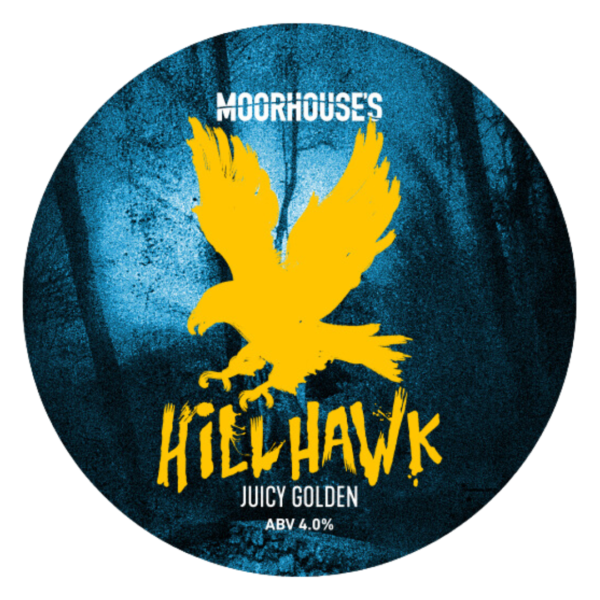 Moorhouse's Hill Hawk 4.0% Golden Ale Pump Clip