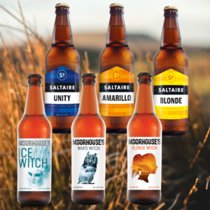 12 Bottle Bundle of Golden/Blonde ales from Moorhouse's Brewery and Saltaire Brewery delivered to your door.