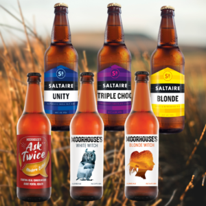 12 Bottle Bundle of mixed ales from Moorhouse's Brewery and Saltaire Brewery delivered to your door.